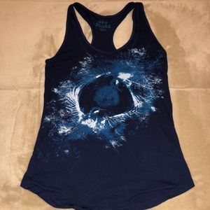 Mudd Navy Blue Tank Top w/ Abstract Design